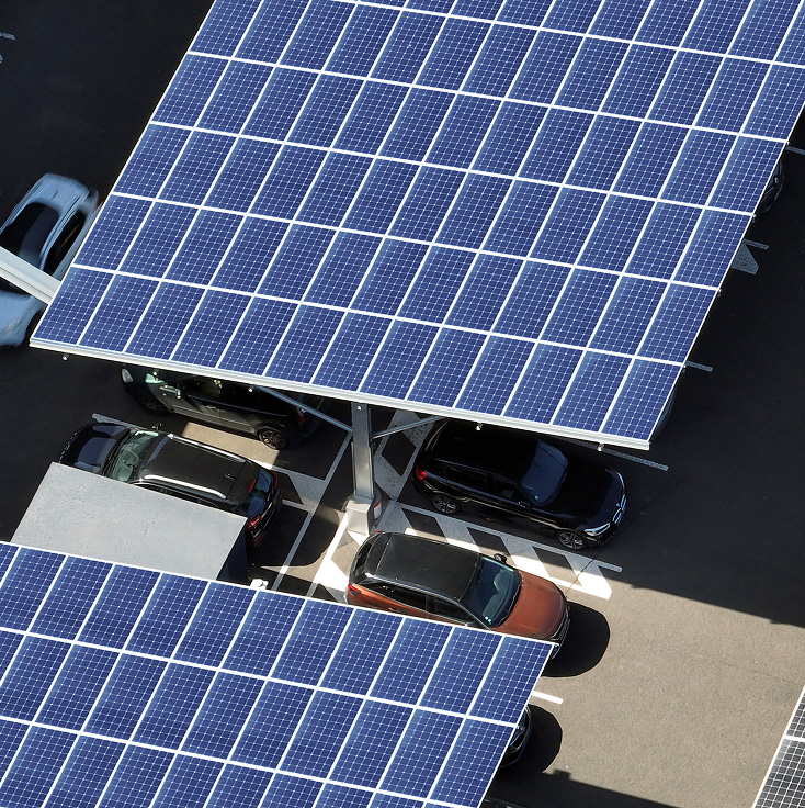 Closeup of solar array