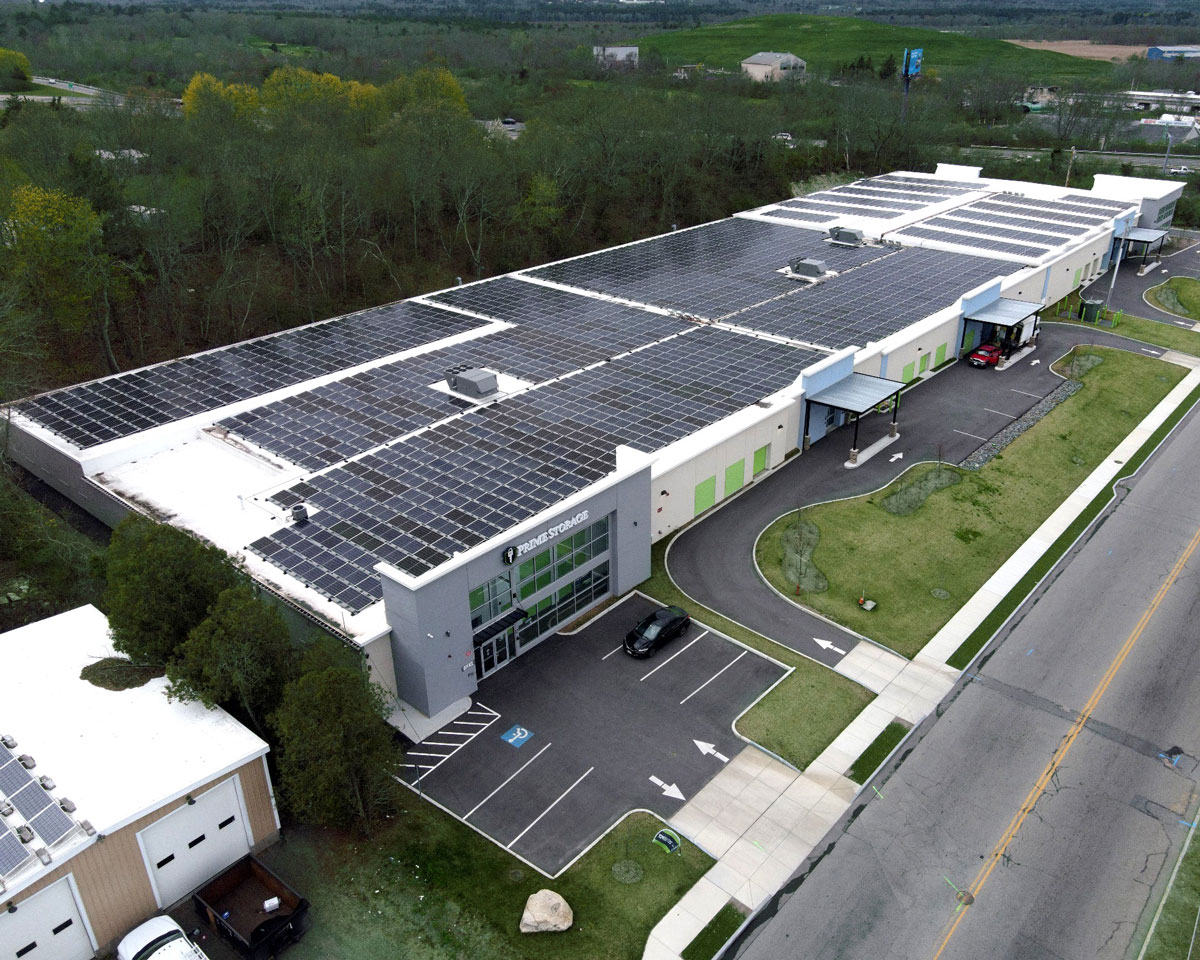 An example of solar panels on a roof